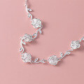 wholesale 990 Sterling Silver Fresh and Sweet Ins Style Exquisite Minimalist Design Rose Flower Bracelet S7355-0-3