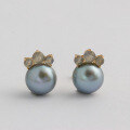 wholesale 14k Gold Plated S925 Silver French Retro Light Luxury Style Pearl Earrings-0-0