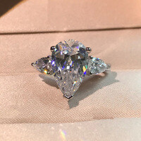 wholesale S925 Sterling Silver, Free Shipping [Clearance Ring] Women's Double-Layer Stackable Moissanite-Inspired Ring with a Luxurious High-End Feel-Y Style [Clearance Free Shipping] &gt; US Size 4.5