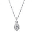S925 Sterling Silver Cross Pendant Moissanite Teardrop Pendant Necklace-0-3