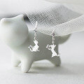 wholesale S925 Silver Fresh and Sweet Style Niche Design Asymmetric Diamond-Inlaid Cat Earrings M05867-0-2