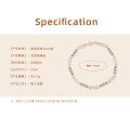 S925 Sterling Silver 1ct Moissanite Tennis Bracelet, Light Luxury Paperclip Design-0-7