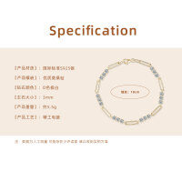 S925 Sterling Silver 1ct Moissanite Tennis Bracelet, Light Luxury Paperclip Design.-Paperclip Bracelet [K Gold]  925 Silver