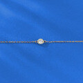wholesale S925 Silver Gold-Plated 6mm Single Diamond Bubble Necklace, Simple and Versatile Fashion Live Stream-0-1