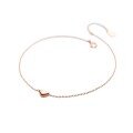 wholesale S925 Silver Ankle Chain Korean Style Forest Series Minimalist Heart-shaped Ankle Bracelet Elegant and Cute Dainty Foot Jewelry S2640-0-4