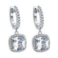wholesale S925 Sterling Silver Inlaid Zircon Earrings, Stud Earrings, European and American Best-Sellers, Fashion Simulated Diamond Hoop Earrings for Women-0-8