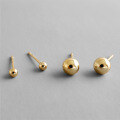 wholesale S925 Sterling Gold Plated Minimalist Sphere Stud Earrings for Women-0-0