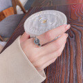 wholesale S925 sterling silver vintage ethnic style coin "Good Fortune and Luck Turning" Chinese-inspired index finger ring-0-1