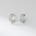 wholesale S925 Sterling Silver Fresh and Sweet Ins Style Small and Exquisite Design Diamond-inlaid Hollow Lace Ear Clips M06665-0-2