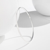 wholesale Silver S999 design-inspired new starry sky solid bangle bracelet, a luxurious Christmas gift-999 Pure Silver Bracelet 58MM Pure Silver