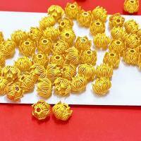wholesale S925 Gold-Plated Hollow Twin Lotus Loose Beads for DIY Bracelet Necklace Accessories, Back Cloud Spacer Beads-A lotus