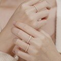 wholesale S925 Sterling Silver New Small Stackable Ring for Women Wedding Band Ins Internet Celebrity Simple Minimalist Style-0-2