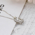 wholesale S925 Sterling Silver Spring Daily Commute High-end Style Crystal Pearl White Zircon Necklace-0-2