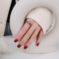 wholesale S925 Sterling Silver Minimalist Ins Vintage Distressed Layered Irregular Vine-Wrapped Open Ring-0-2