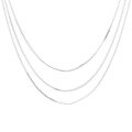wholesale S925 Sterling Silver Trendy Minimalist Multi-Layer Stackable Choker Necklace, Versatile Light Luxury Style Collarbone Chain-0-4