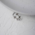 wholesale 925 Silver Ins Retro Starry Ring Women Small Unique Personality Fashion Minimalist Style Open Adjustable Index Finger Ring-0-1