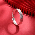 wholesale S999 Solid Silver Ethnic Style Silver Bracelet with Heart Sutra Engraving, Zen-Inspired Character Bracelet/Bangle, Gift for Mothers, Factory Direct Sales-0-3
