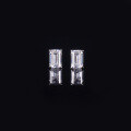 wholesale 9/10/14/18K Gold, Platinum Four-Prong 08 Carat Moissanite Stud Earrings with Emerald Cut, Minimalist Style-0-0