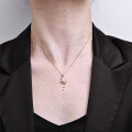 Metal Pendant Necklace with Tassel and Micro-Set Zirconia, 2025 New Release-0-1