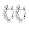 wholesale S925 Sterling Silver Cross-Border Europe & America Women's Earrings, Simple and Elegant, Freshwater Pearl Inlaid, Fashionable and Graceful Ear Accessories-0-5