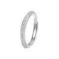wholesale 925 Sterling Silver Minimalist Couple's Ring With Unique Texture And Starry Design For Index Finger-0-6