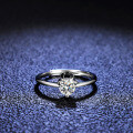 Silver Moissanite Deer Antler Ring-0-3