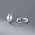wholesale S925 Sterling Silver Fresh and Sweet Ins Style Niche Design Three-Sided Ice Cube Circle Ear Clasp M06626-0-4