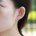 wholesale Gold Plated 925 Silver Winter New Simple and Stylish Zircon Ear Studs, Wholesale from Manufacturer-0-3