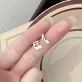 wholesale S925 Sterling Silver Minimalist Classical Music Note Small Cute Stud Earrings for Women-0-2