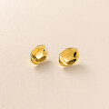 wholesale S925 silver irregular concave oval ear studs minimalist geometric Korean style autumn women's earrings M00848-0-3