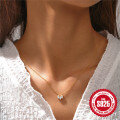 wholesale 925 Silver Hot-selling Versatile Diamond Waterdrop Pendant Necklace for Chic Sweater Outfits-0-3