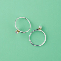 wholesale 10K gold classic six-prong setting moissanite ring for women, a gift for Valentine's Day, proposal, or wedding-10K Ring>Size 11