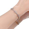 wholesale S925 sterling silver antique brushed white gold iridescent retro palace-style exquisite adjustable bracelet-0-4