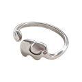 wholesale Metal material, trendy cross-border best-selling elephant tail ring Korean version minimalist small elephant trunk ring niche high-end non-fading-0-4