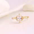wholesale 14K Gold Plated S925 Zircon Ring, Dunli Jewelry INS Style Jewelry Manufacturer Supply for Wholesale-0-3
