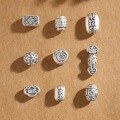 wholesale Pure silver 999 Thai silver spacer beads DIY accessories crystal bracelet making vintage barrel beads-0-0