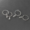 wholesale 990 Sterling Silver Minimalist Rope Knot Hoop Earrings New Petite Ear Clasp M03001-0-2