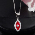 wholesale S925 Sterling Silver Zircon Pendant Necklace, Simple and Fashionable Women's Pendant Jewelry Wholesale-0-1