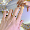 wholesale Gold Plated 925 Silver with Inlaid Diamonds, Minimalist Ins Stackable Row Diamond Ring, Jewelry New Design-0-3