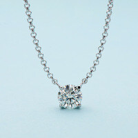 S925 Silver Invisible Necklace with 1ct D Color Moissanite Square Pendant-Lusi's Necklace [2 Carat] White Gold  925 Silver