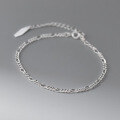 wholesale S925 Sterling Silver Fresh and Sweet Ins Style Personalized Smooth Diamond Interlocking Bracelet S7182-0-0