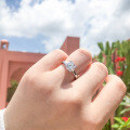 Sterling Silver S925 Classic Ladies' Shimmering Zirconia Proposal Ring, Final Sale-0-0