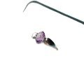 wholesale S925 silver natural amethyst ring, fireworks-cut cabochon adjustable ring, live streaming supply-0-4