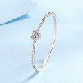 wholesale Pt950 gold-plated 925 sterling silver moissanite heart bracelet for women, fresh and sweet style, available for wholesale-0-1