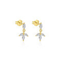 wholesale S925 Sterling Silver Marquise Zirconia Drop Dangle Earrings With Crystal Accents And Tassel-0-23