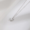 wholesale Sterling Silver Minimalist Wheat Spike Necklace for Women, Dainty Summer Fresh Collarbone Pendant Chain, Cross-Border New Accessory-0-1