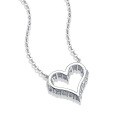 wholesale S925 Silver Korean Minimalist Elegant Heart Pendant Necklace, Tarnish-Free for Women, Moissanite Everyday Versatile Collarbone Chain-0-4