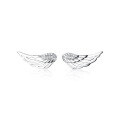 wholesale S925 Sterling Silver Earrings Women Korean Style Fresh and Sweet Angel Asymmetric Wing Ear Studs with Diamond Inlay G4706-0-4