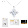 S925 Silver Cross Star Pendant Necklace, Four-Leaf Clover Mermaid Tear Design-0-1