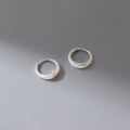 wholesale S925 Sterling Silver Fresh and Sweet Ins Style Small and Unique Design Exquisite Circular Sandblasted Ear Clasp M06493-0-2
